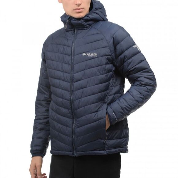 Columbia Other - Columbia Titanium Mens Snow Country Hooded Jacket 1823141 Navy Blue Omni-heat 3D